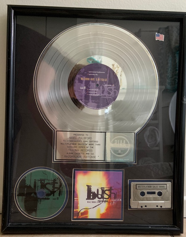  Bush Razorblade Suitcase RIAA Award border=